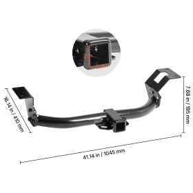Class 3 Trailer Hitch, 2-Inch Receiver, 6000 lbs, Q345B Steel Tube Frame, Compatible with 2012-2016 Honda CR-V, Multi-Fit Hitch to Receive Ball M