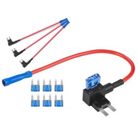 Fuse Tap, 24 Packs, 4 Types 12V Car Add-a-Circuit Fuse Tap Adapter, Standard Mini Micro2 and Low Profile Mini Blade Fuses Holder