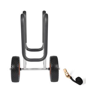 Kayak Cart, 150 lbs Load Capacity, Stand Up Paddle Board Trolley with 10-inch Solid Rubber Tires & Kickstands