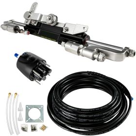 Hydraulic Steering Kit, 300HP Hydraulic Steering Compact Cylinder, Hydraulic Outboard Steering Kit with Helm Pump for Boat Marine Steering System