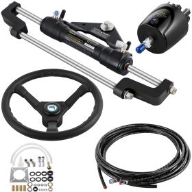 300HP Hydraulic Boat Steering Kit, Hydraulic Steering Helm Pump, Aluminum Alloy Steering Cylinder