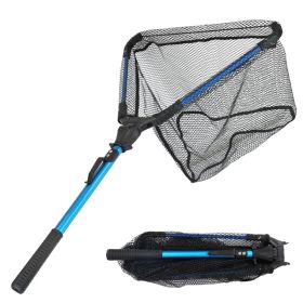 Foldable Fishing Net With Aluminum Alloy Rod EVA Handle Durable 5MM Hexagonal Nano Coating Nylon Mesh Collapsible Landing Net Safe Fish Catching Or Re (Option: FishingNet)
