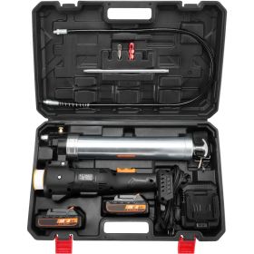 Cordless Grease Gun, 20-Volt, 10,000 PSI, 39" Long Hose (Number of Batteries: 2)